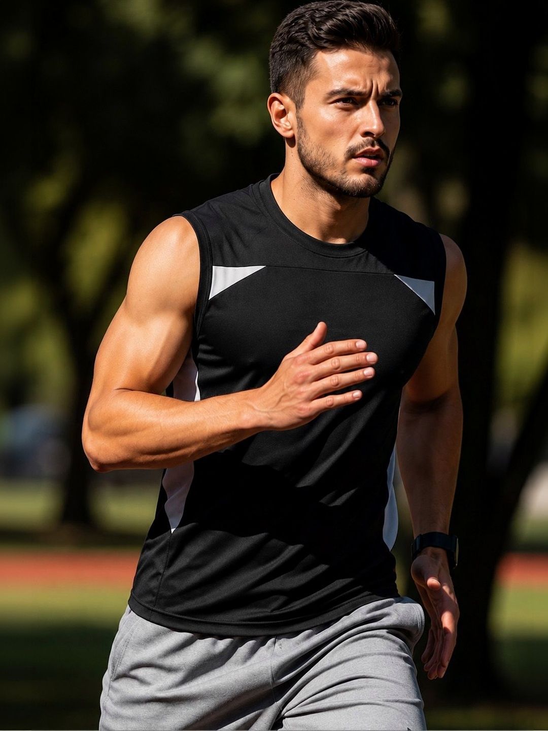 MODA RAPIDO X FITNESS EXCHANGE Men Colourblocked Dri-FIT T-shirt-image-17