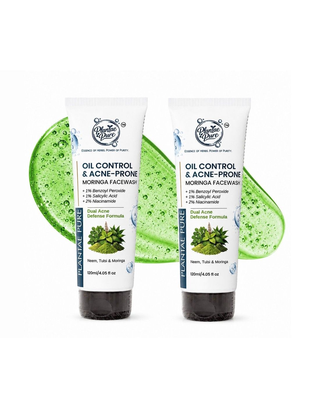 PLANTAE PURE Pack Of 2 Oil Control & Acne-Prone Moringa Facewash - 120ml Each-picture-47
