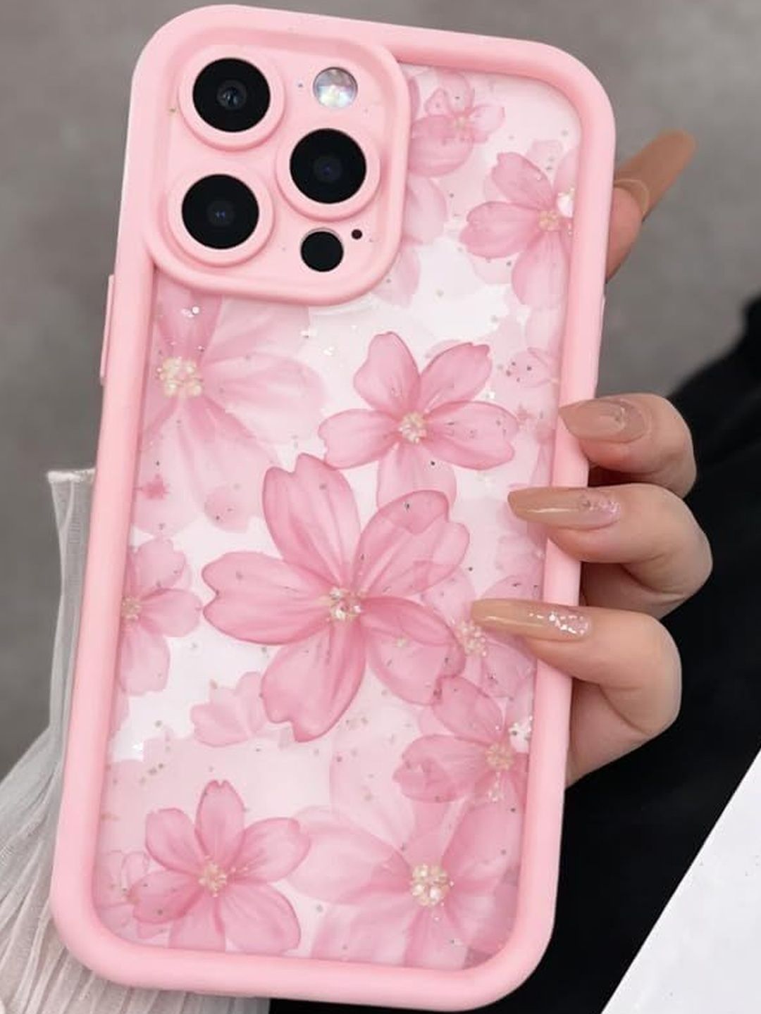 COVERLY Floral Printed iPhone 13 Pro Max Back Case Mobile Accessories-image-49