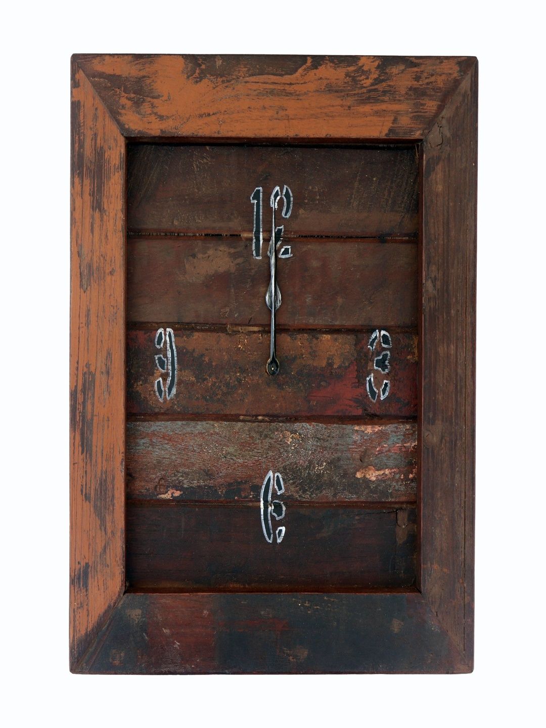 dekulture Brown & Brown Textured Wall Clock-image-3
