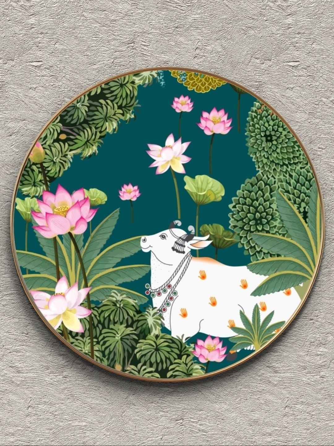 Myntra Elegant Homes Green MDF Religious Wall Paintings-image-38