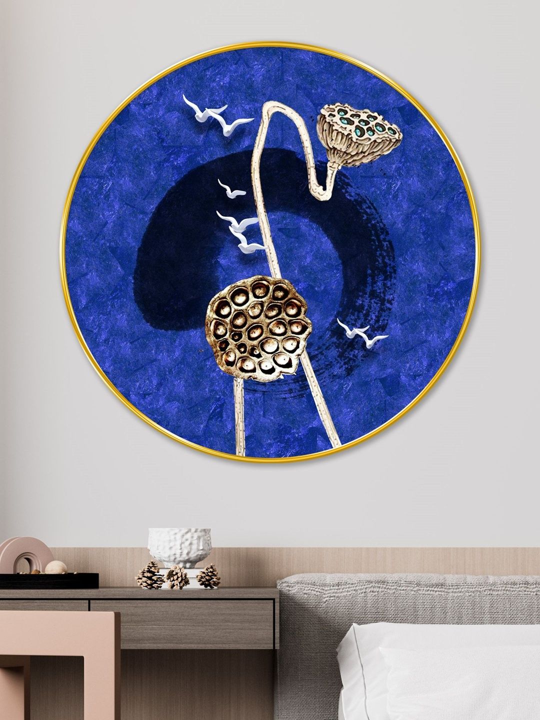 Myntra Elegant Homes Blue MDF Other Wall Paintings-picture-33