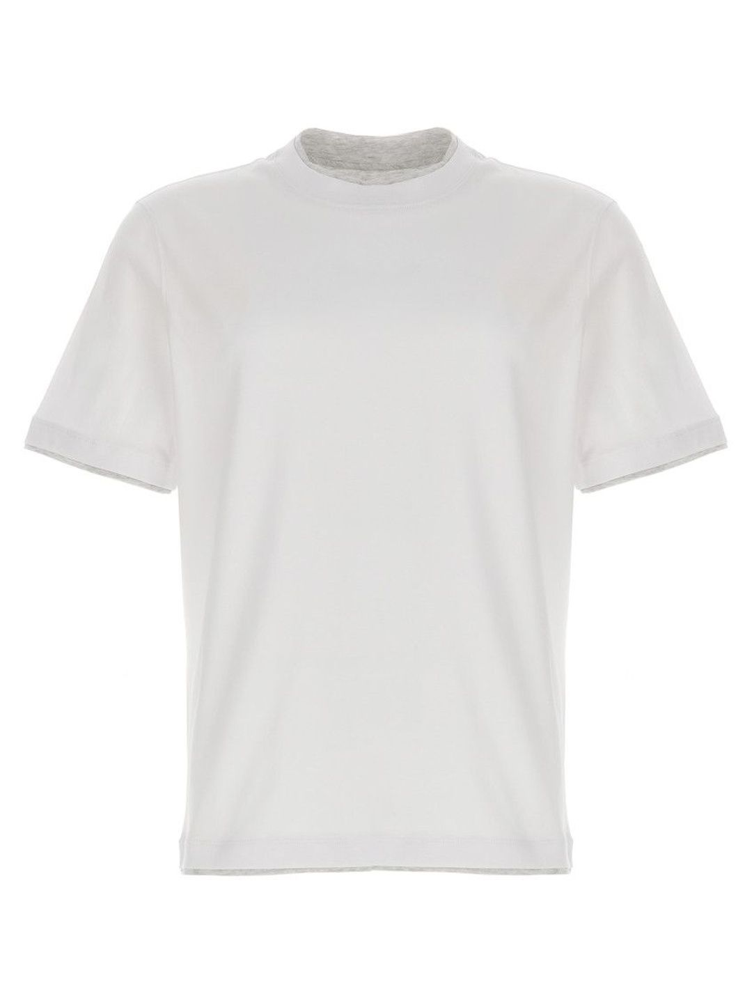 brunello cucinelli White Double layer t-shirt-picture-46