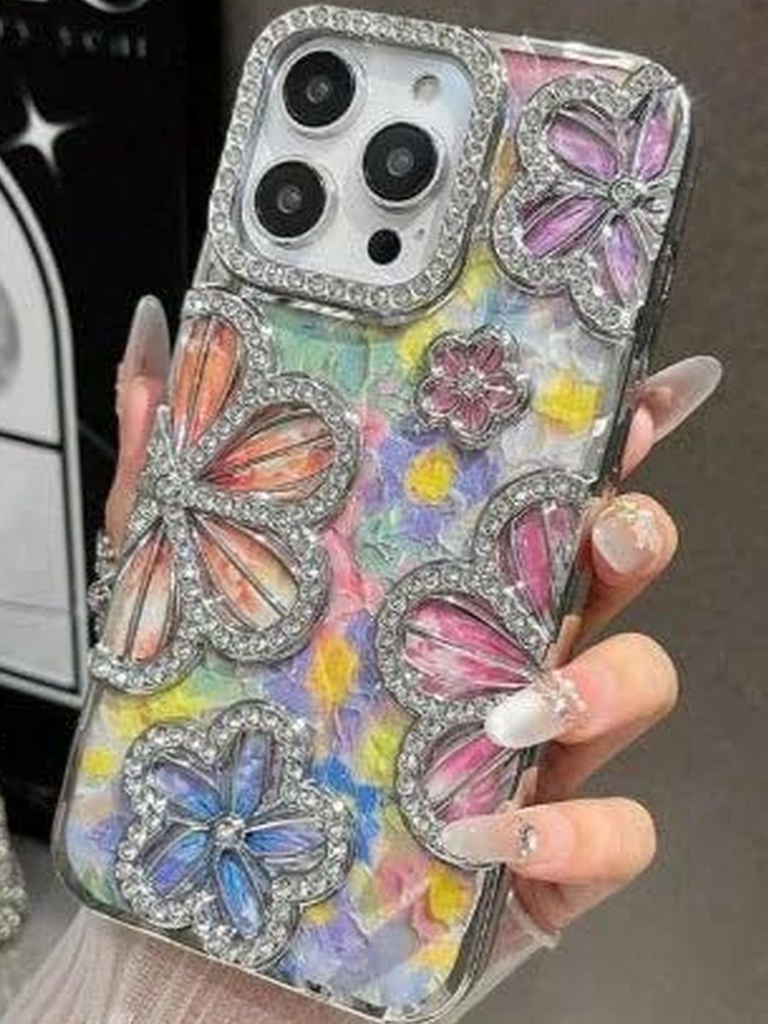 COVERLY Floral Printed iPhone 15 Plus Back Case Mobile Accessories-picture-28