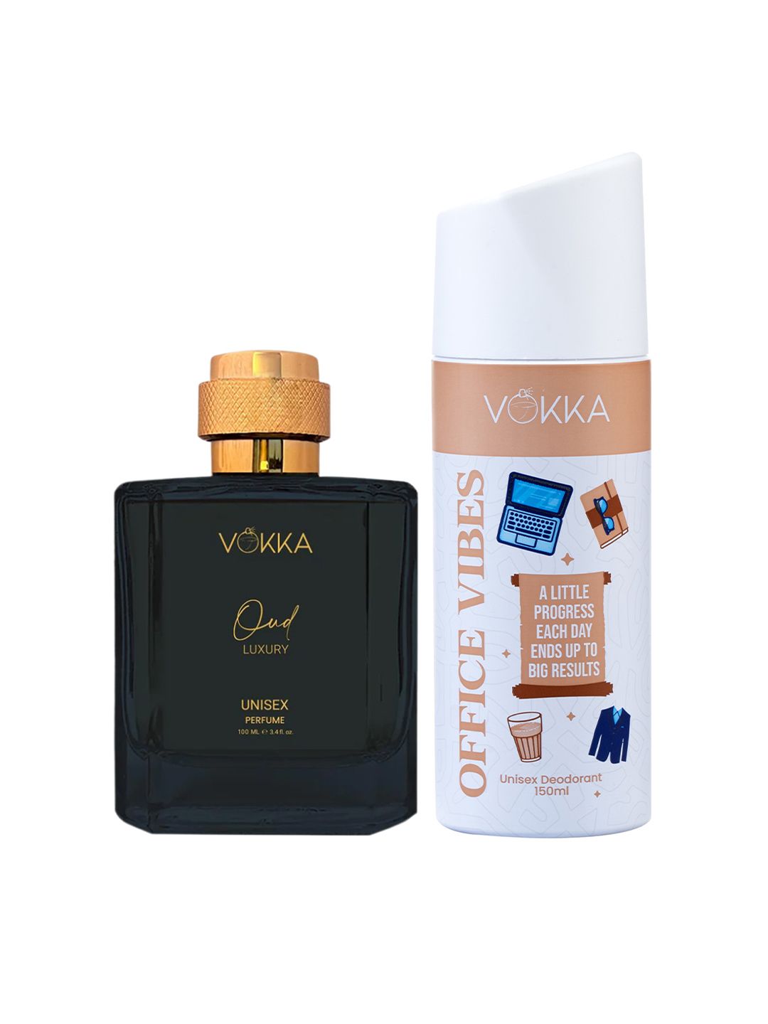 VOKKA Set Of 2 Oud Perfume - 100 ml & Office Vibes Deodorant - 150 ml-image-6