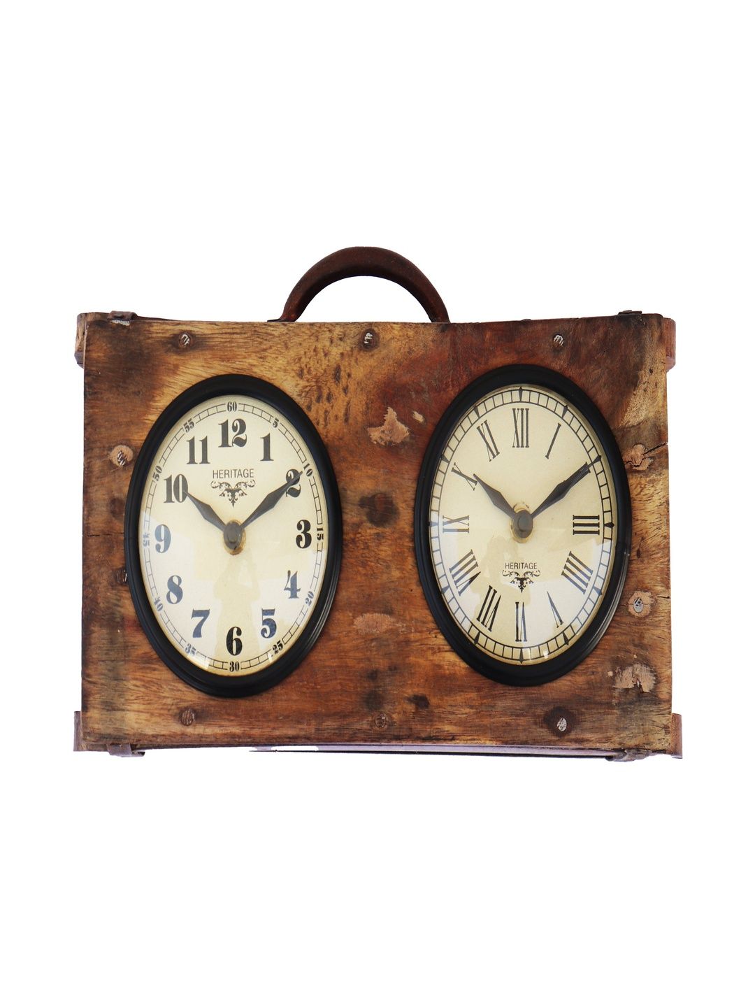 dekulture Brown & Brown Vintage Table Clock-image-7