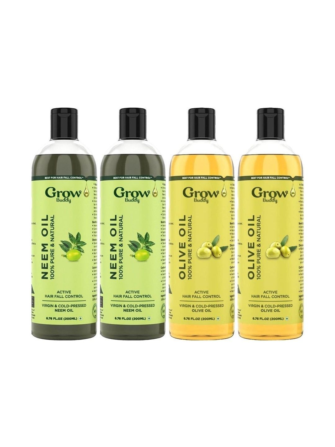 Growbuddy Set Of 4 Neem Oil & Olive Oil - 200 ml Each-image-14