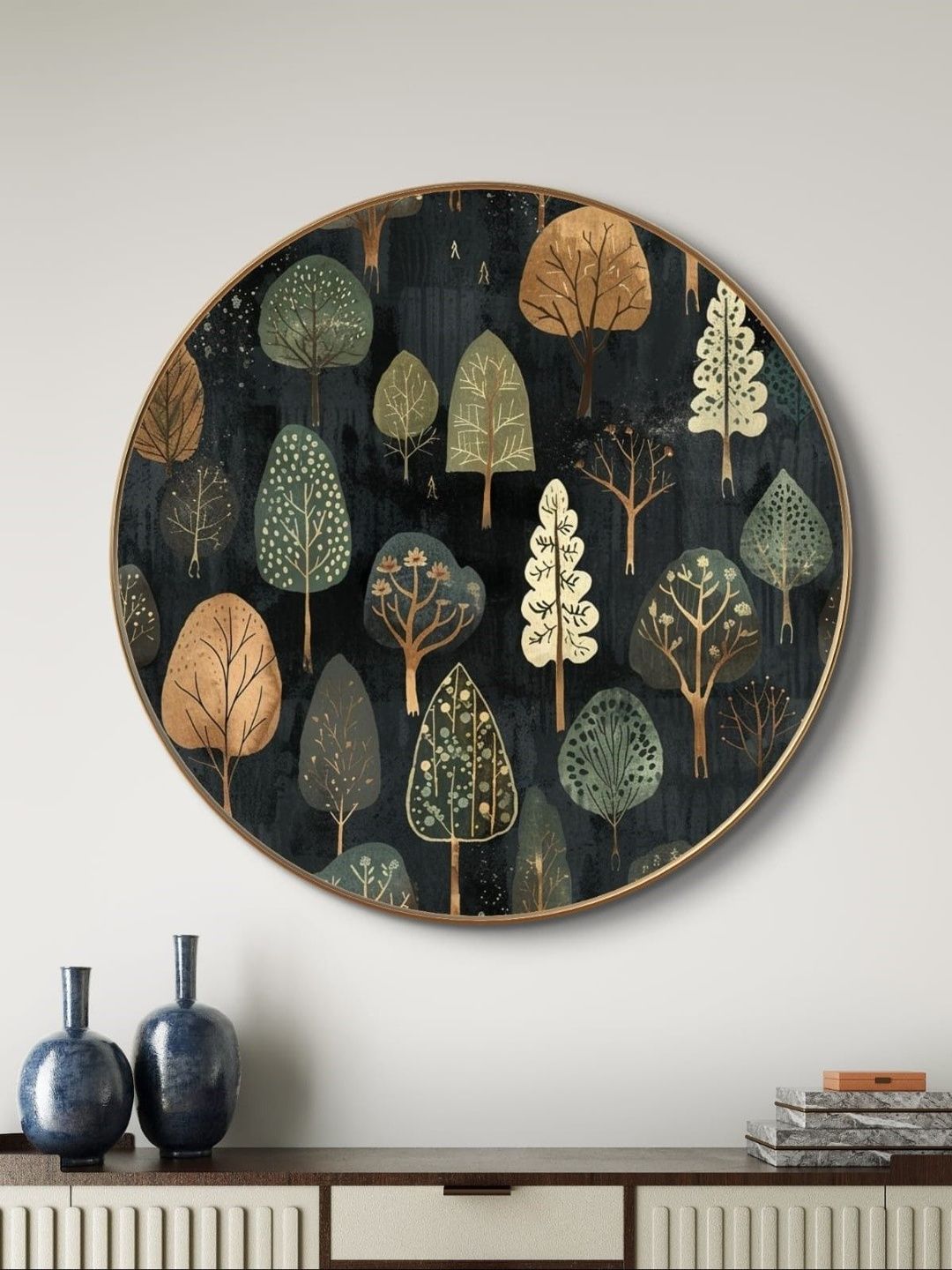 Myntra Elegant Homes Navy Blue MDF Other Wall Paintings-picture-24