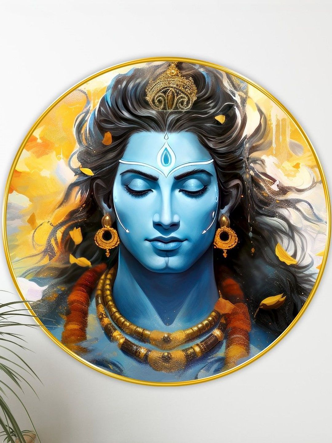 Myntra Elegant Homes Blue MDF Religious Wall Paintings-image-40