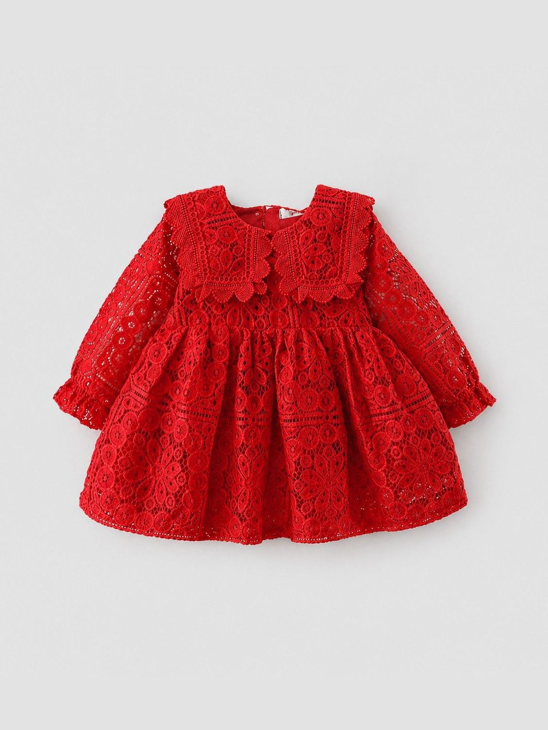 Sparklepop Puff Sleeve Fit & Flare Midi Dress-picture-53