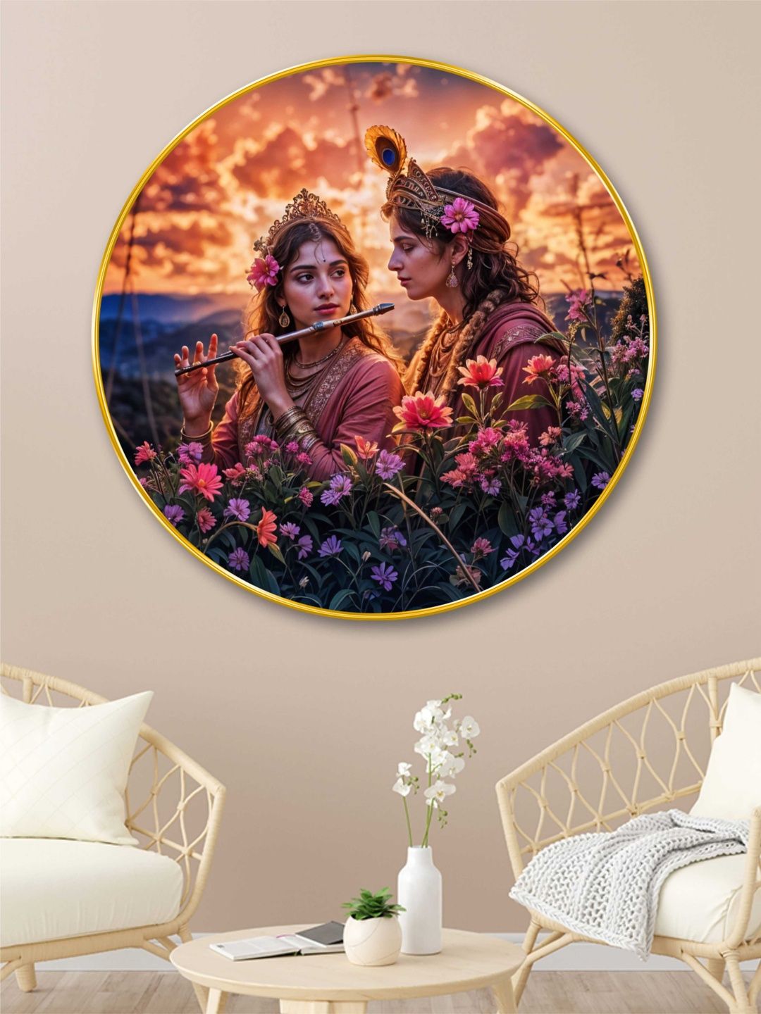 Myntra Elegant Homes Multicoloured MDF Religious Wall Paintings-image-39