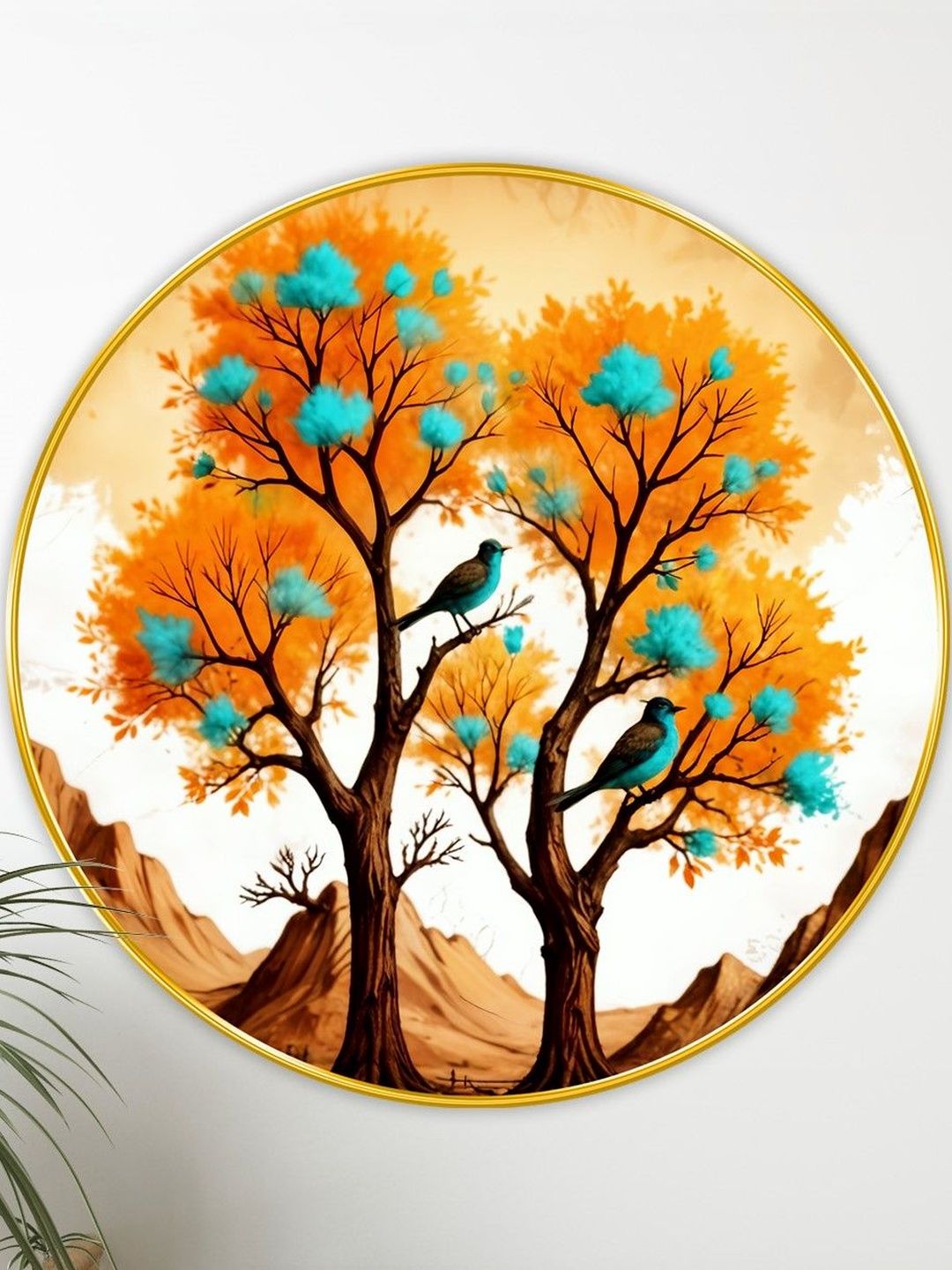 Myntra Elegant Homes Orange MDF Other Wall Paintings-image-4