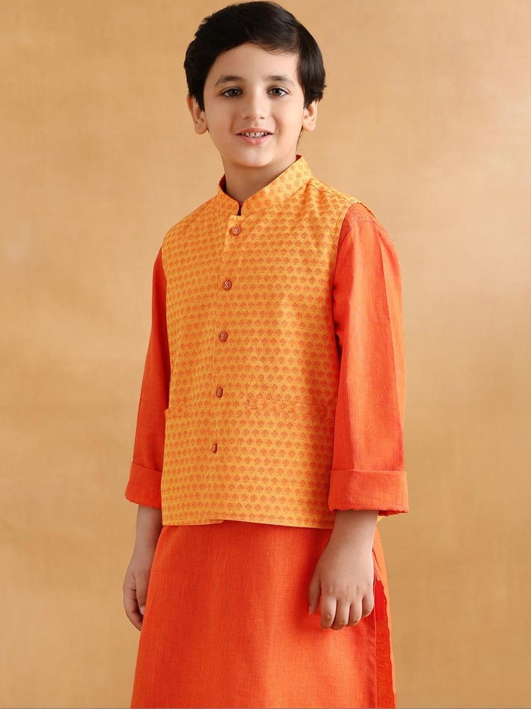 Fabindia Woven Design Pure Cotton Woven Nehru Jackets-picture-19