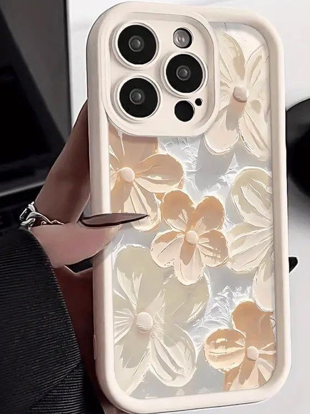 COVERLY Floral Printed iPhone 14 Pro Max Back Case Mobile Accessories-image-3
