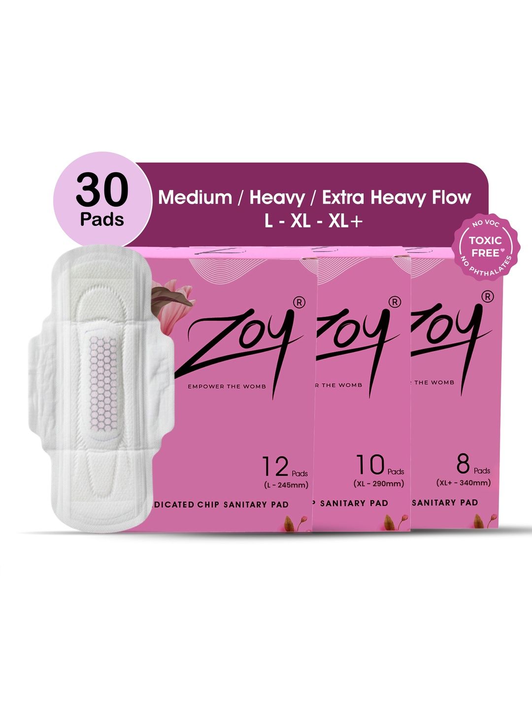 ZOY Set Of 3 Anti Bacterial Super Soft Graphene Sanitary Pads - L-XL-XL+-image-26
