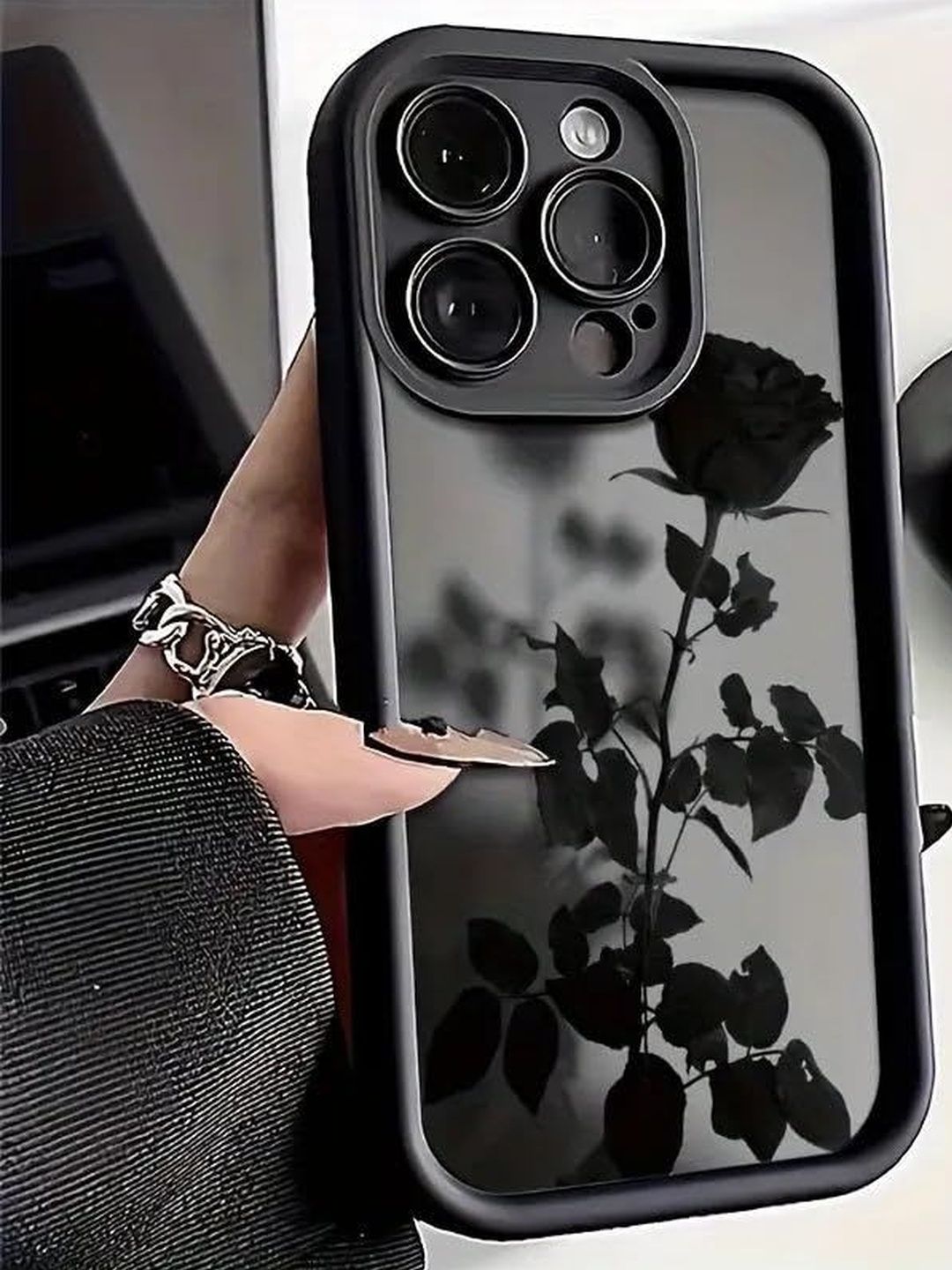 COVERLY Floral Printed iPhone 14 Pro Max Back Case Mobile Accessories-image-34