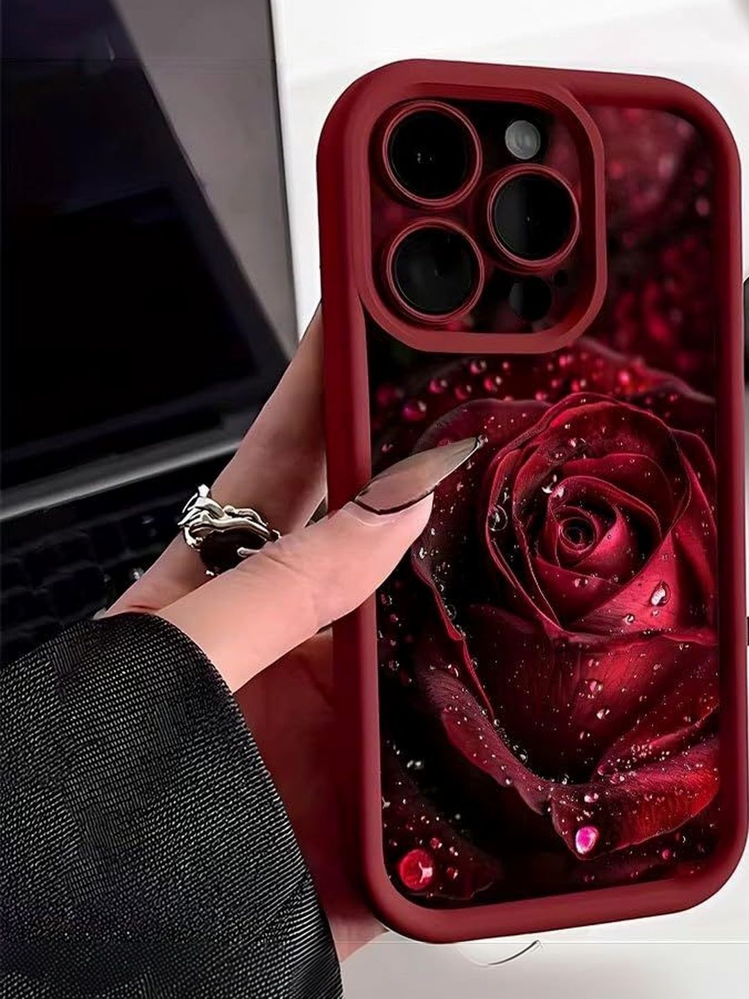 COVERLY Floral Printed iPhone 16 Plus Back Case Mobile Accessories-picture-31