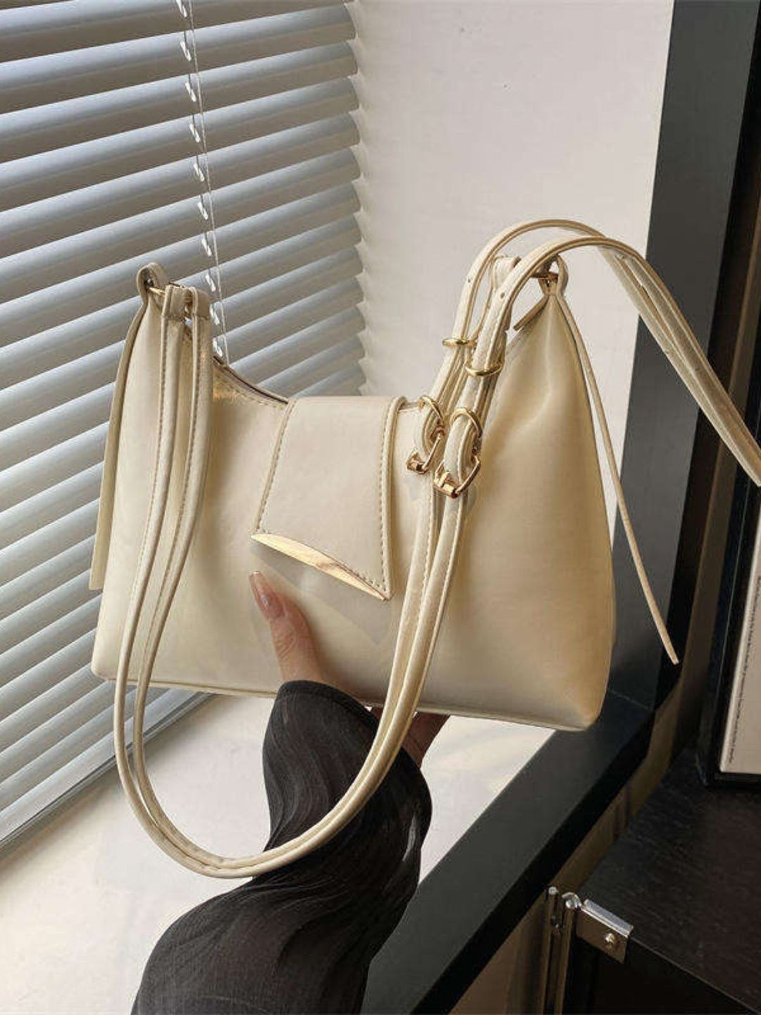 ITALISH Leather Half Moon Shoulder Bag-picture-56