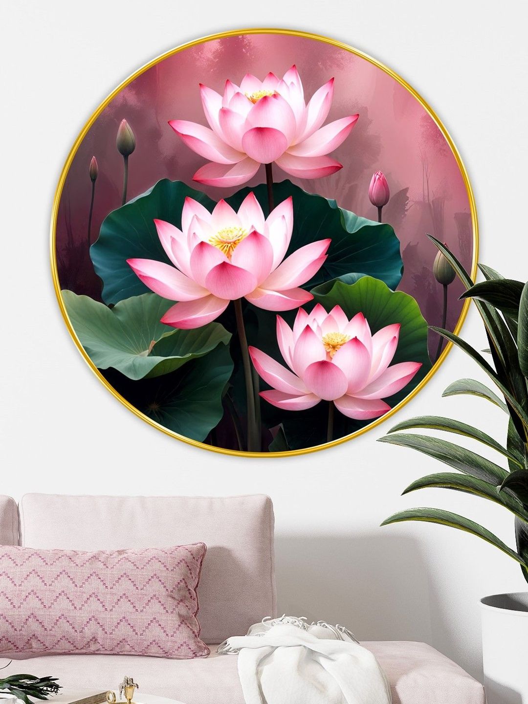 Myntra Elegant Homes Pink MDF Other Wall Paintings-picture-24