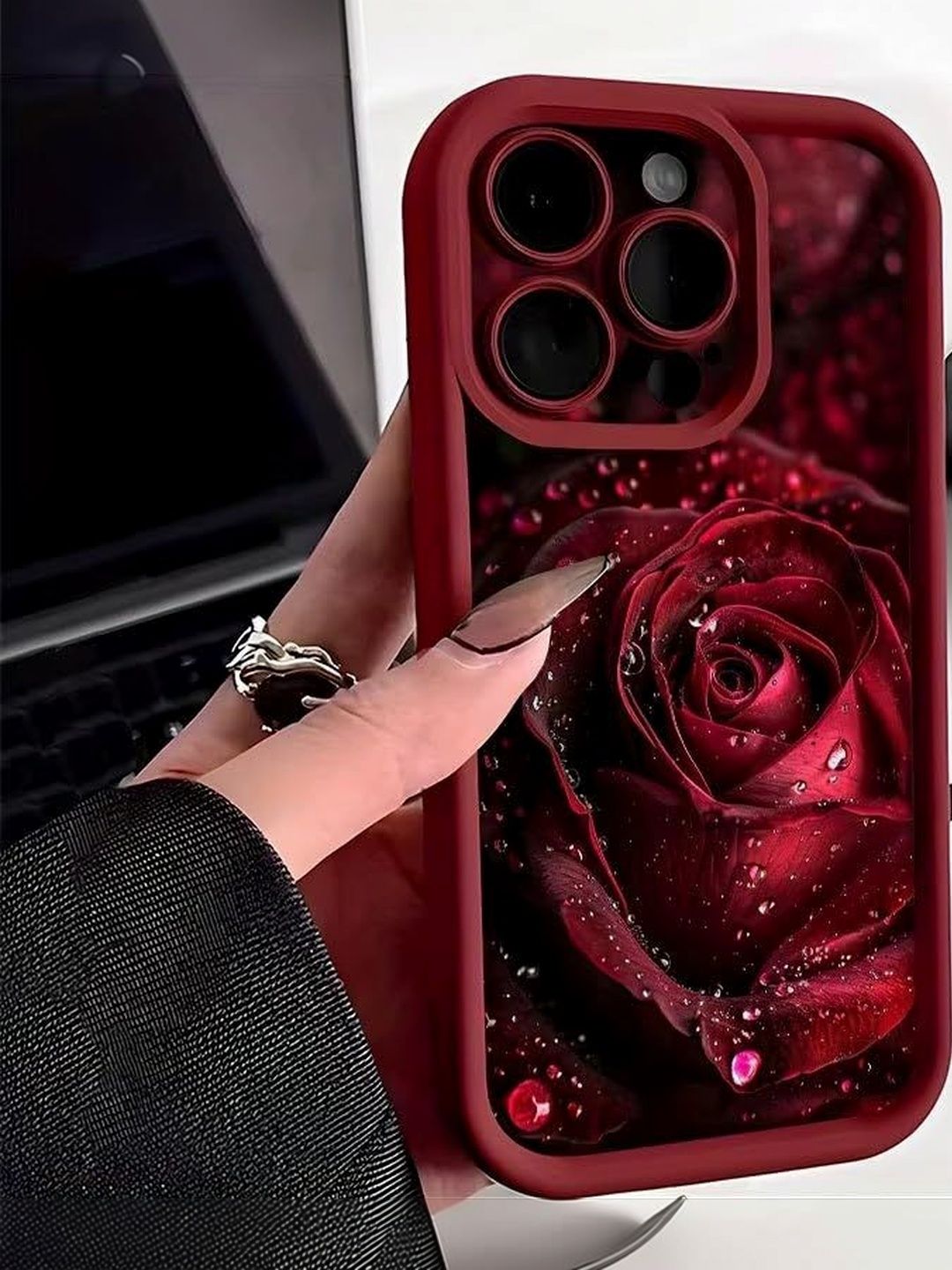 COVERLY Floral Printed iPhone 14 Pro Back Case Mobile Accessories-image-37