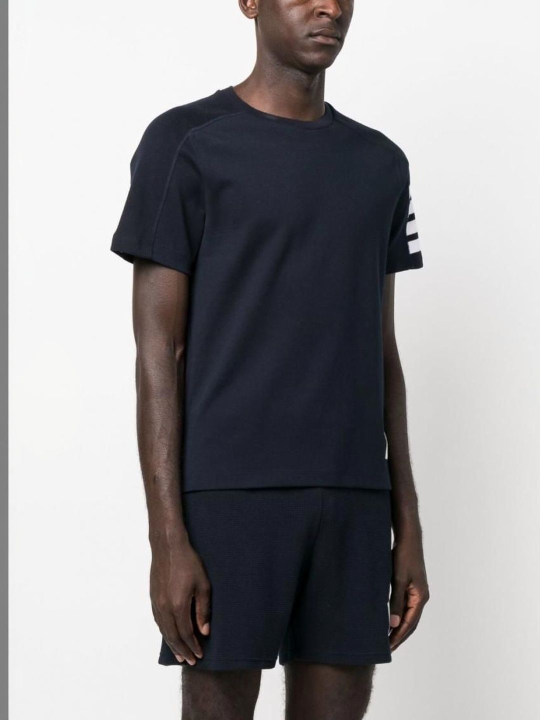 thom browne Navy Blue 4Bar Logo T-shirt-picture-30