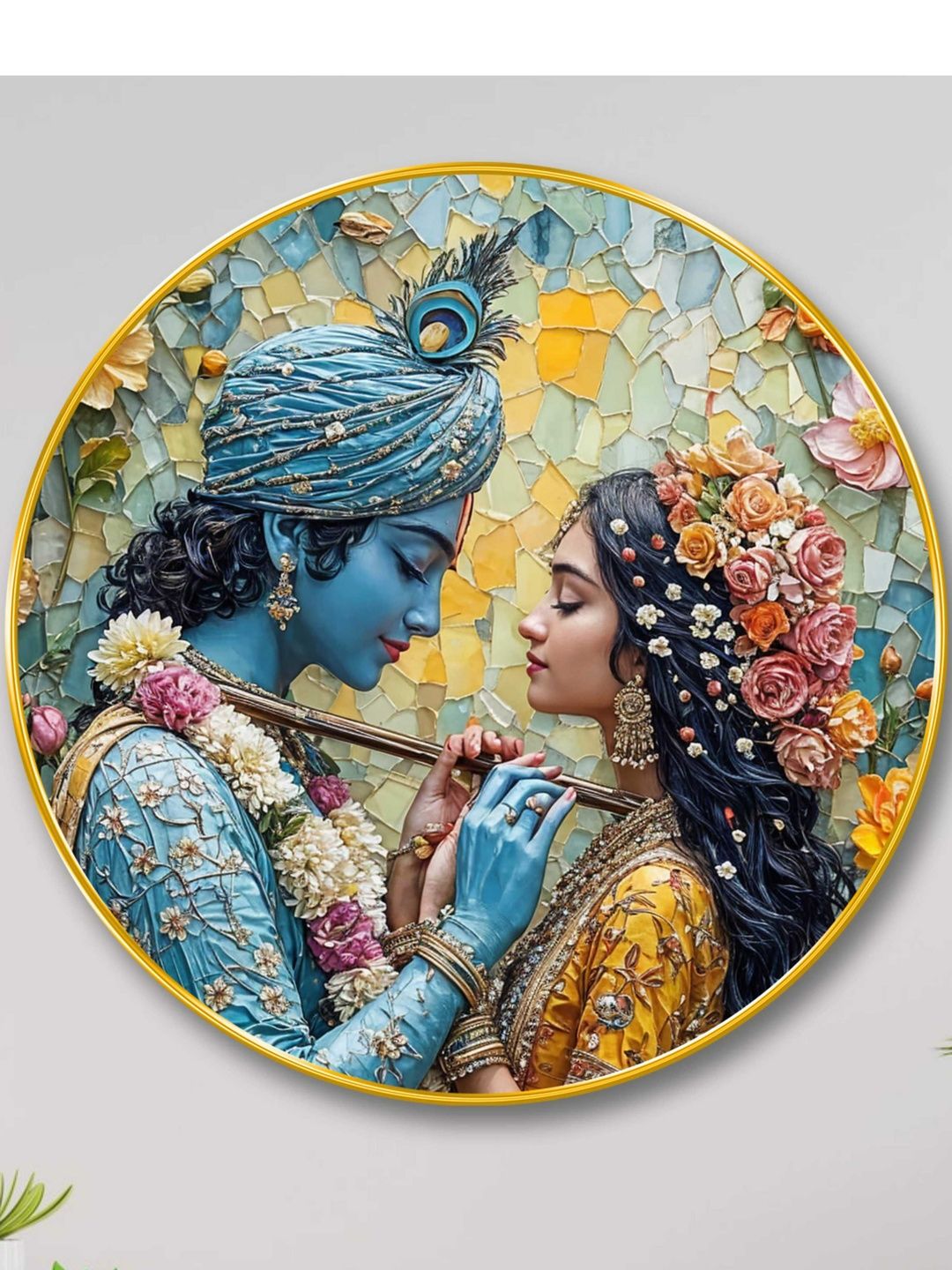 Myntra Elegant Homes Multicoloured MDF Religious Wall Paintings-image-29