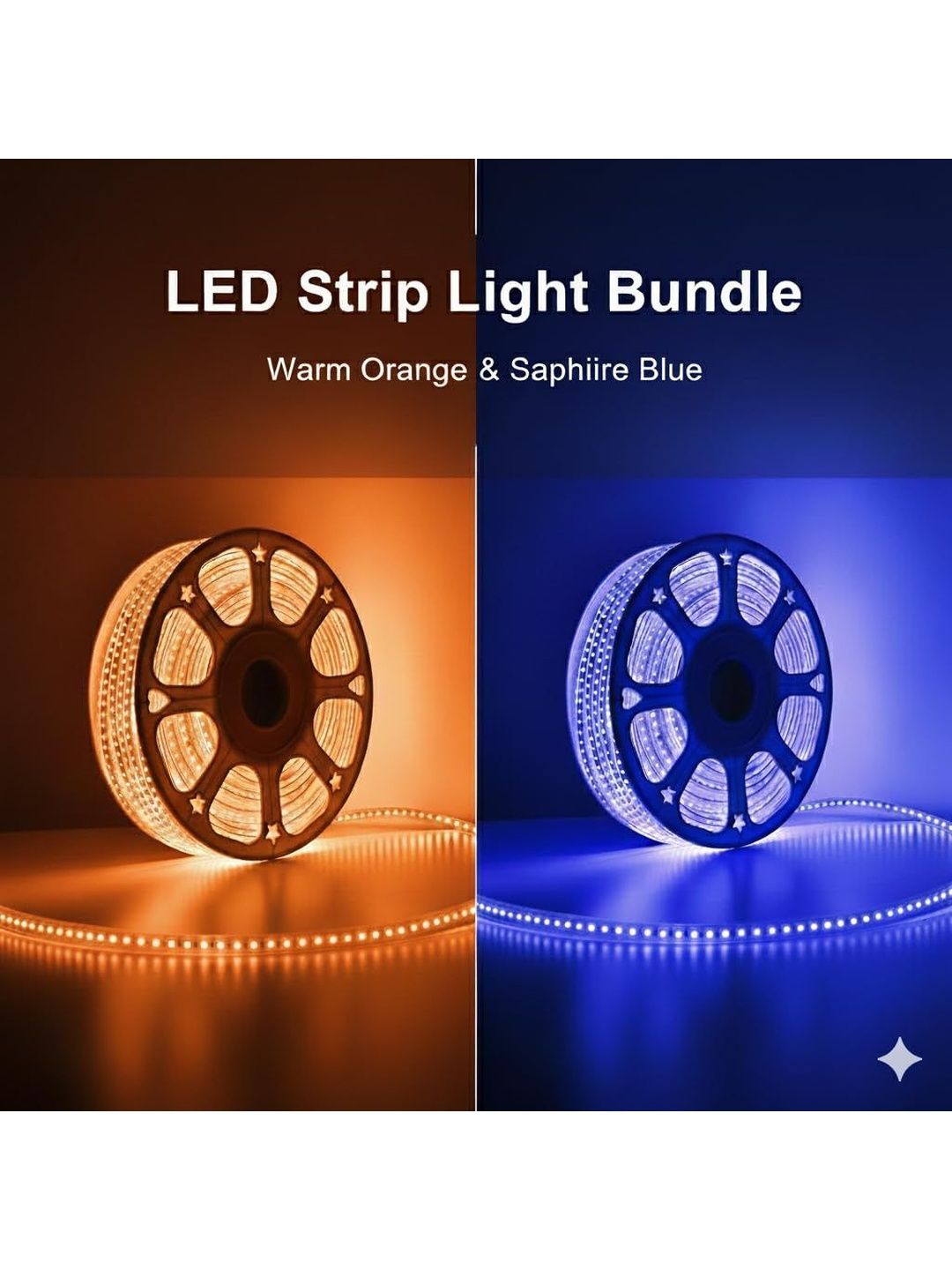 MPROW Orange & Blue Rice Shape 2-Pcs String Lights-picture-20