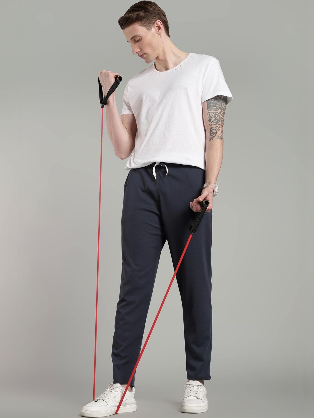 HERE&NOW Men Regular Fit Training Track Pants-picture-26