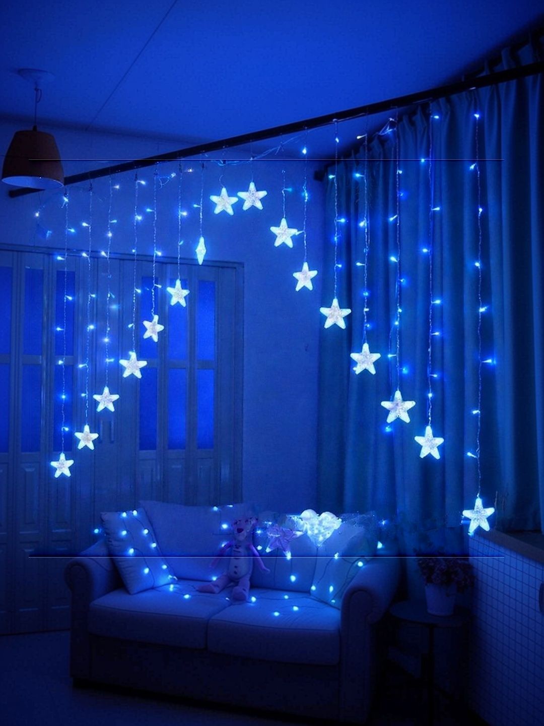 Khizar Blue Star Shape String Lights-picture-57