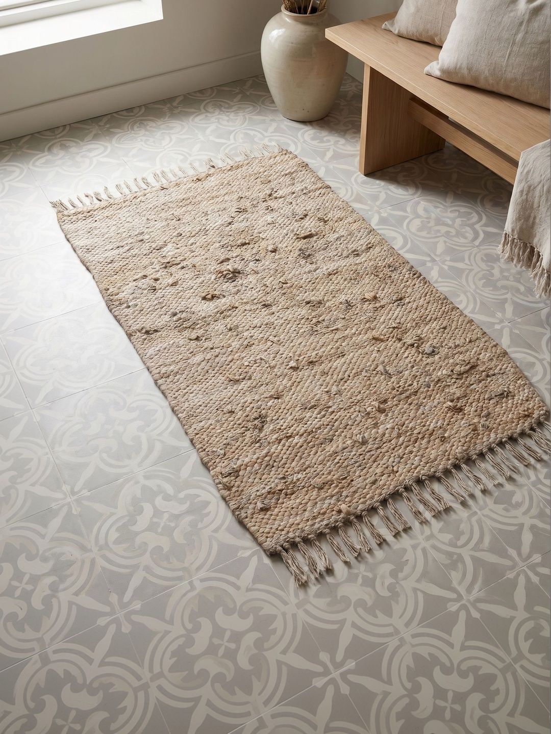 ASTERLANE Brown Solid Handmade Cotton Carpet-picture-15