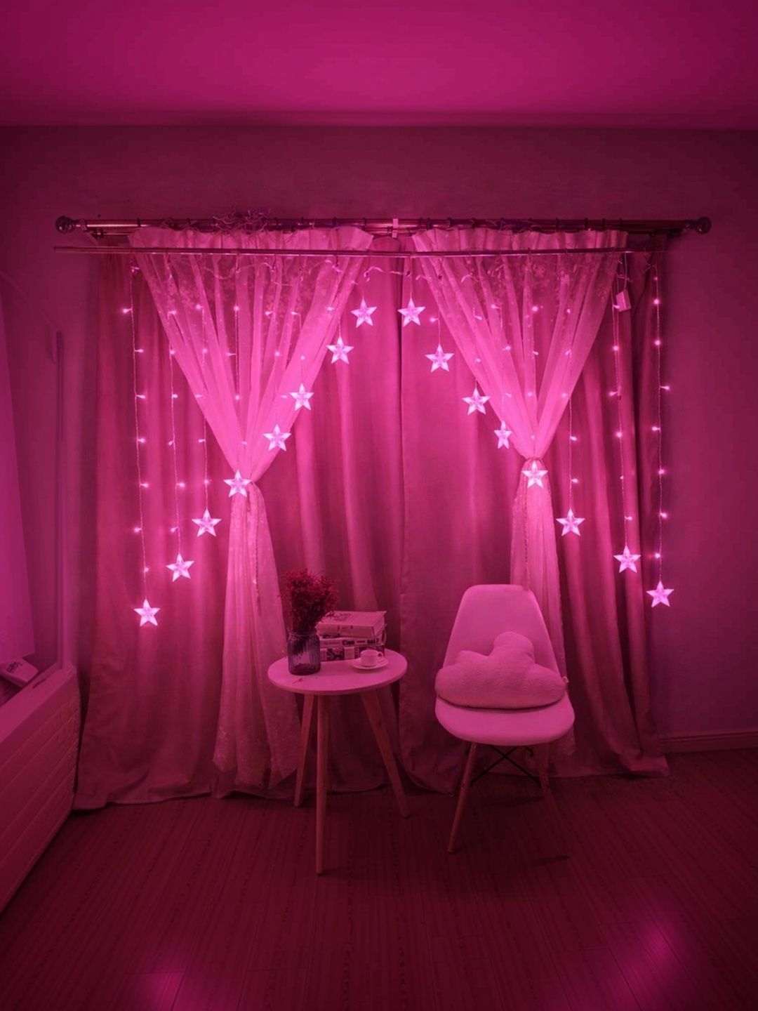 Khizar Pink Star Shape String Lights-picture-14