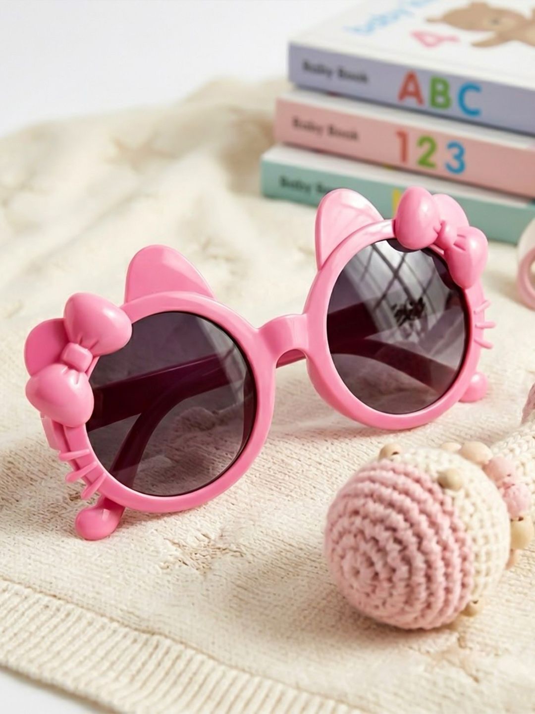 IFLASH Girls Black Lens & Pink Butterfly Sunglasses with-picture-15