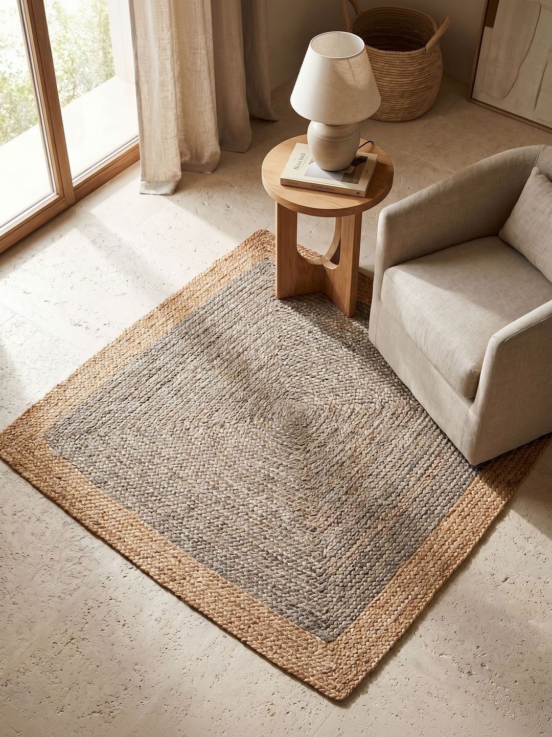 ASTERLANE Brown Solid Handmade Other Carpet-image-12