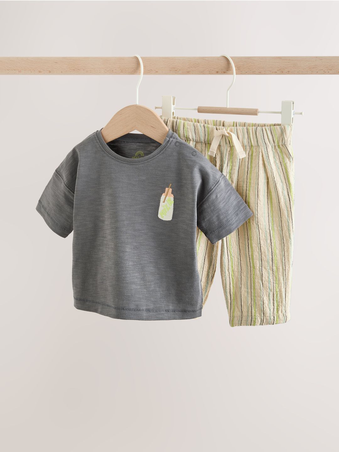 NEXT Boys Printed Pure Cotton Top with Trousers-picture-16