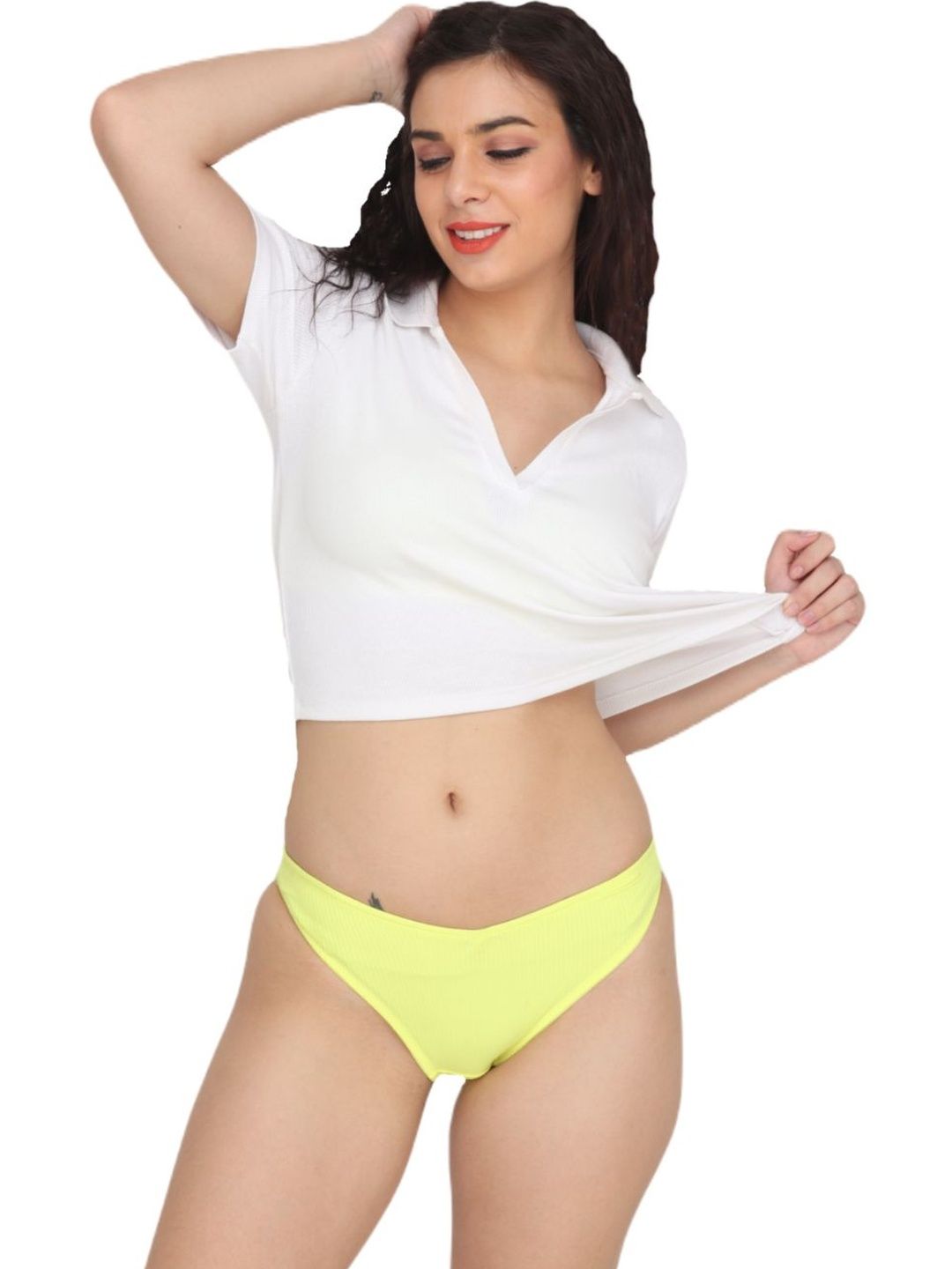 CURWISH Women Pack of 3 Self Design Basic Briefs-picture-4
