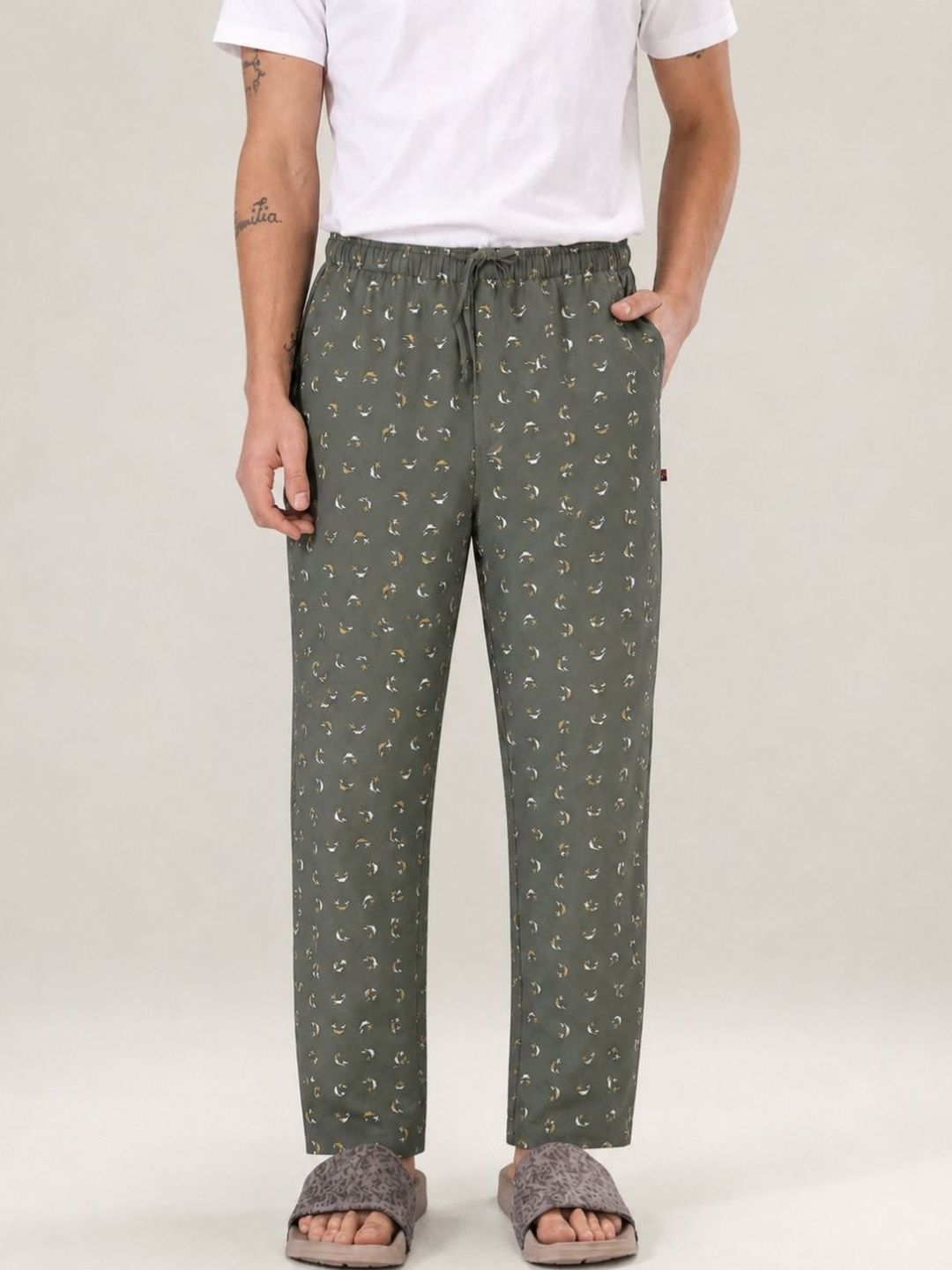Boxy Crew Mens Printed Cotton Lounge Pants-picture-33