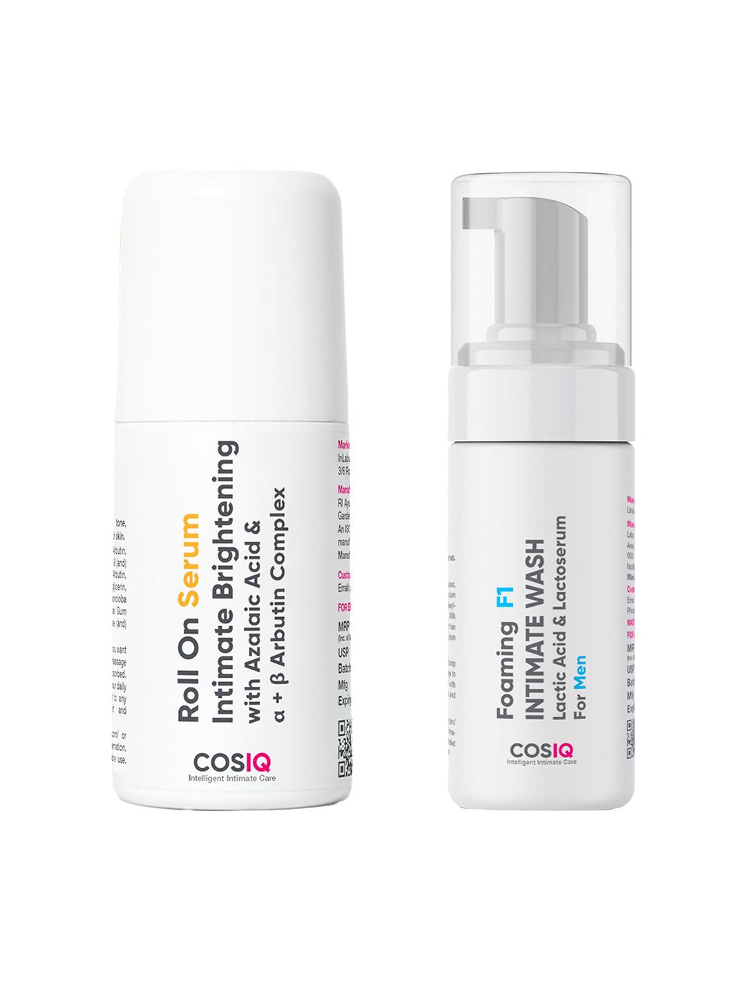 CosIQ Pack of 2 Unisex intimate Brightening Roll on Serum and Foaming Intimate Wash-picture-19