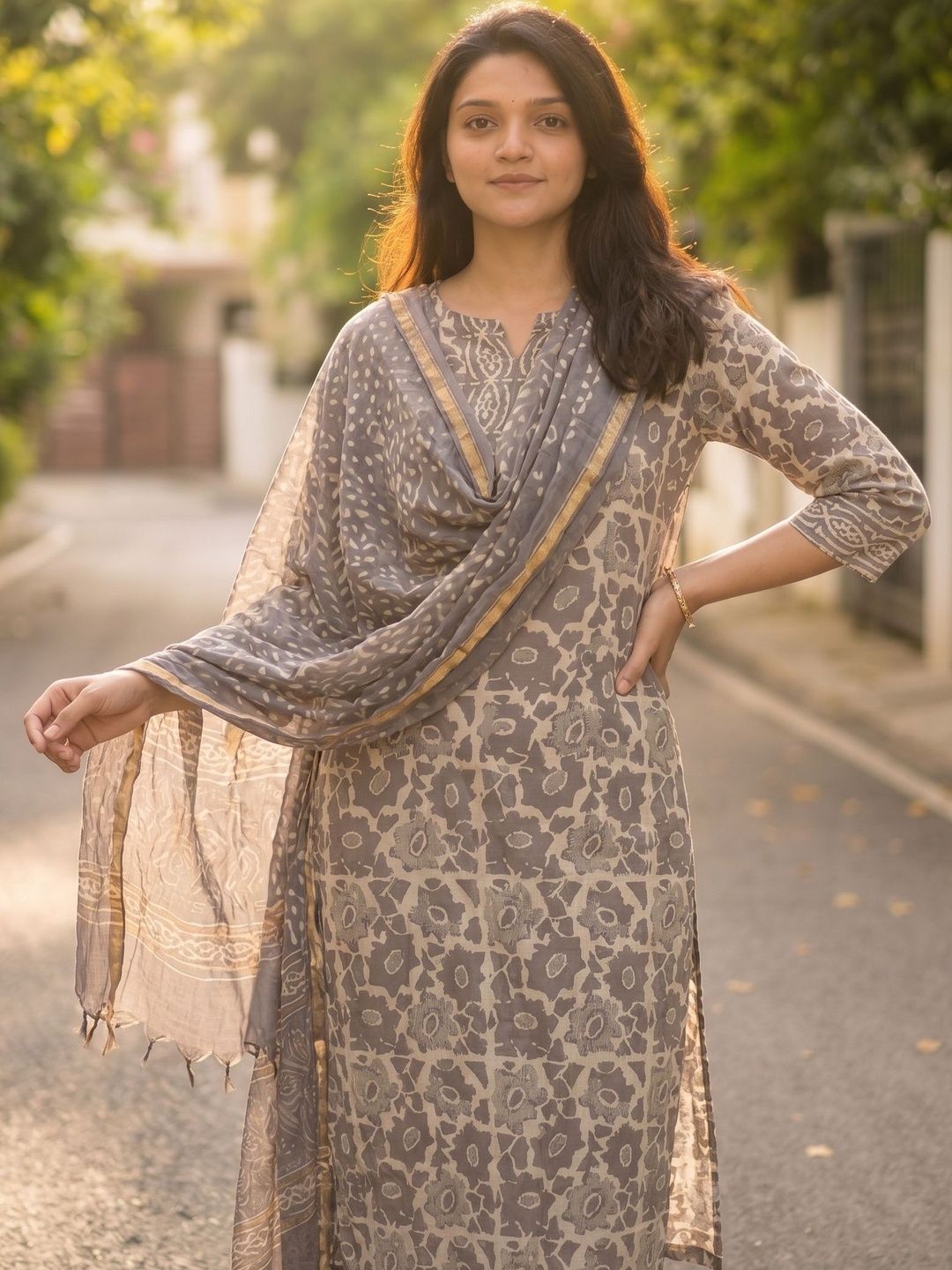 KALINI Women Ethnic Motifs Printed Regular Kurta with Trousers & With Dupatta-picture-17