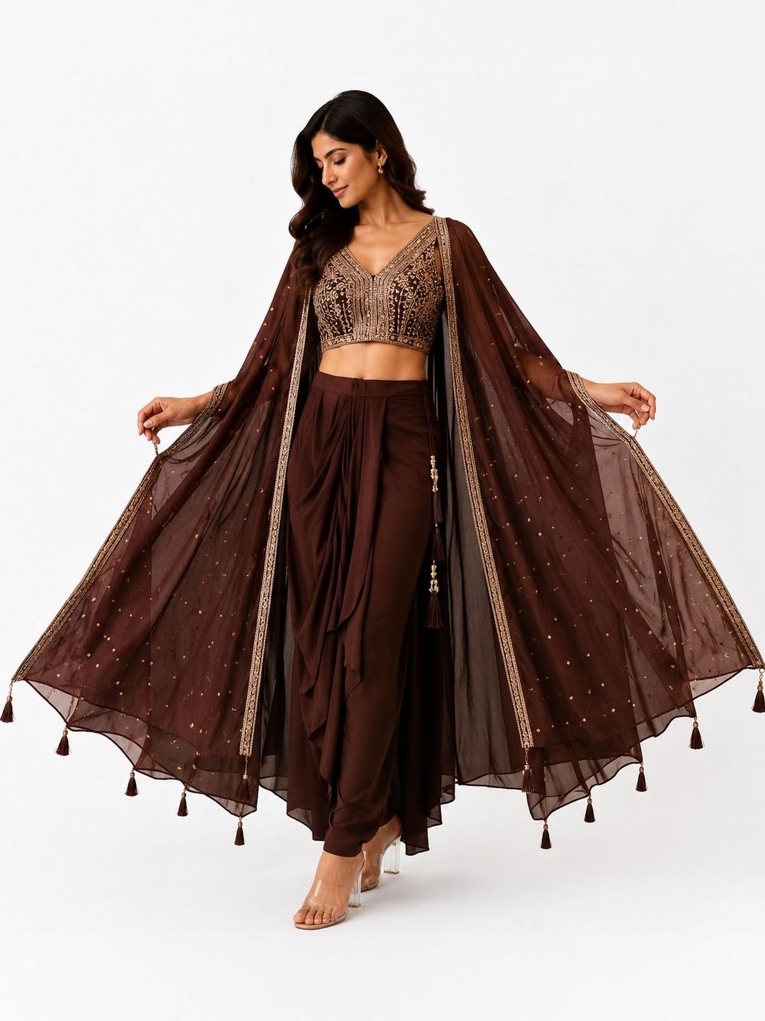 LA QAYARA Women Top with Dhoti Pants-picture-21