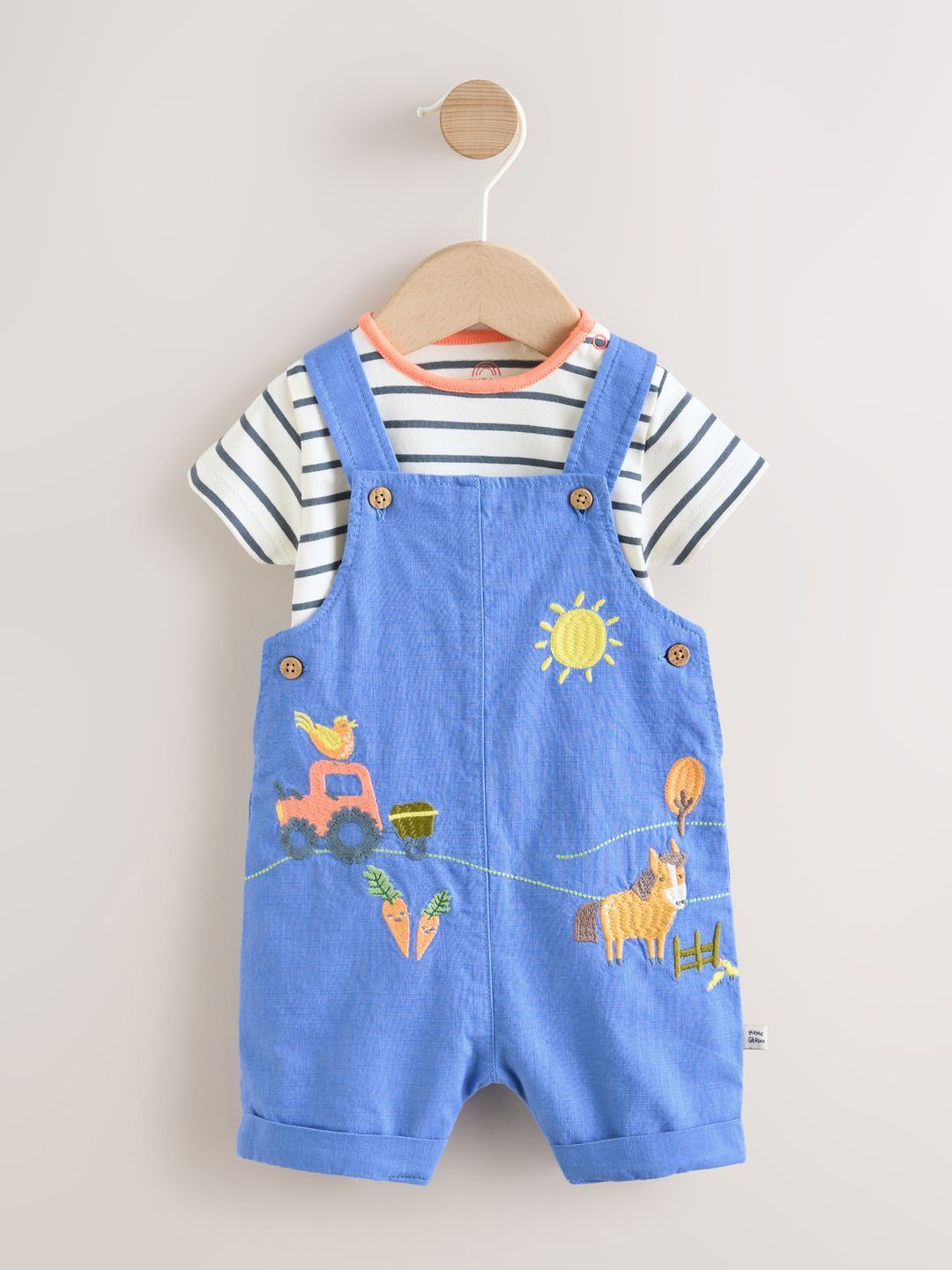 NEXT Infant Boys Printed Bodysuit With Dungaree-picture-58