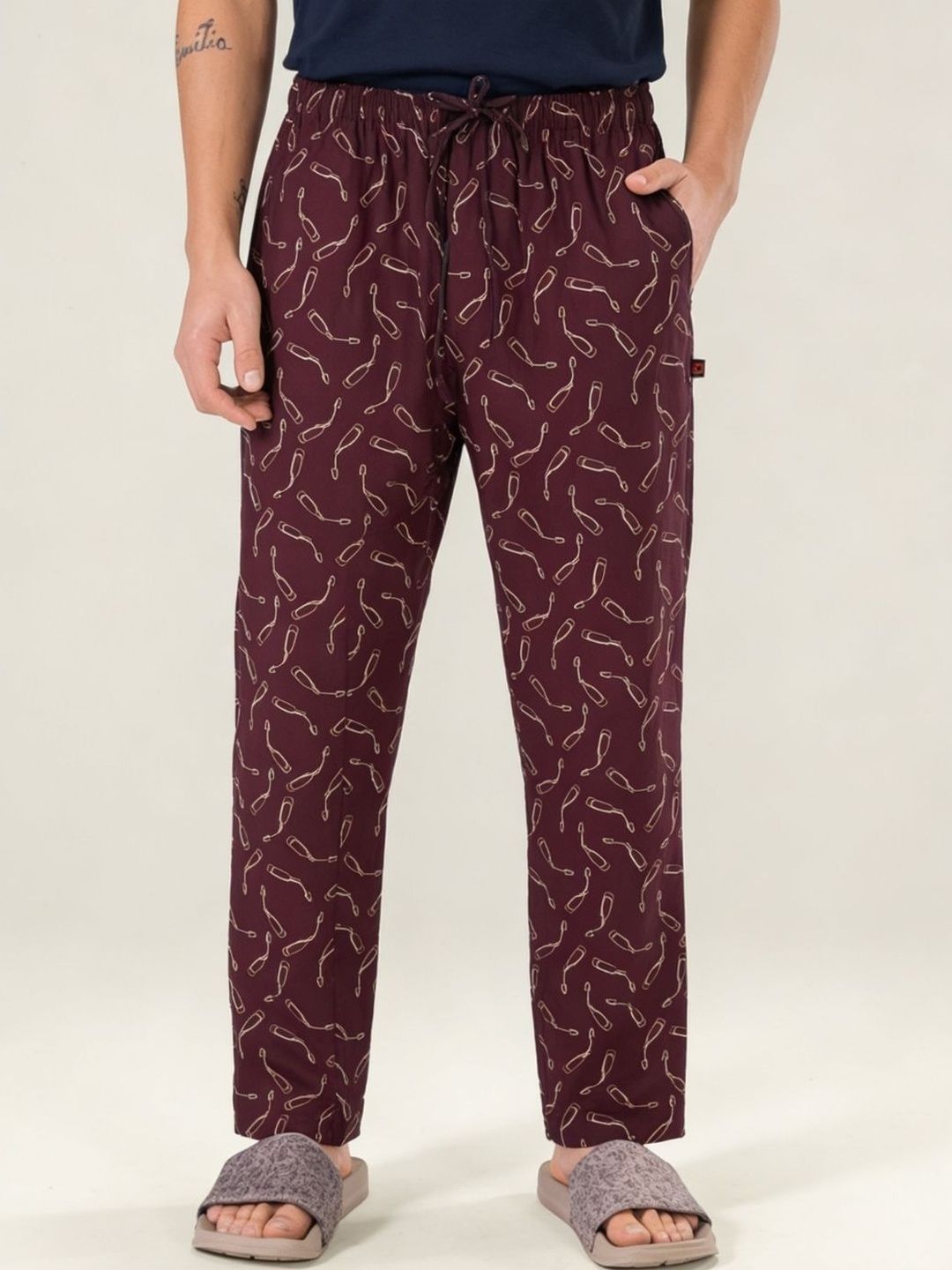 Boxy Crew Mens Printed Cotton Lounge Pants-picture-29