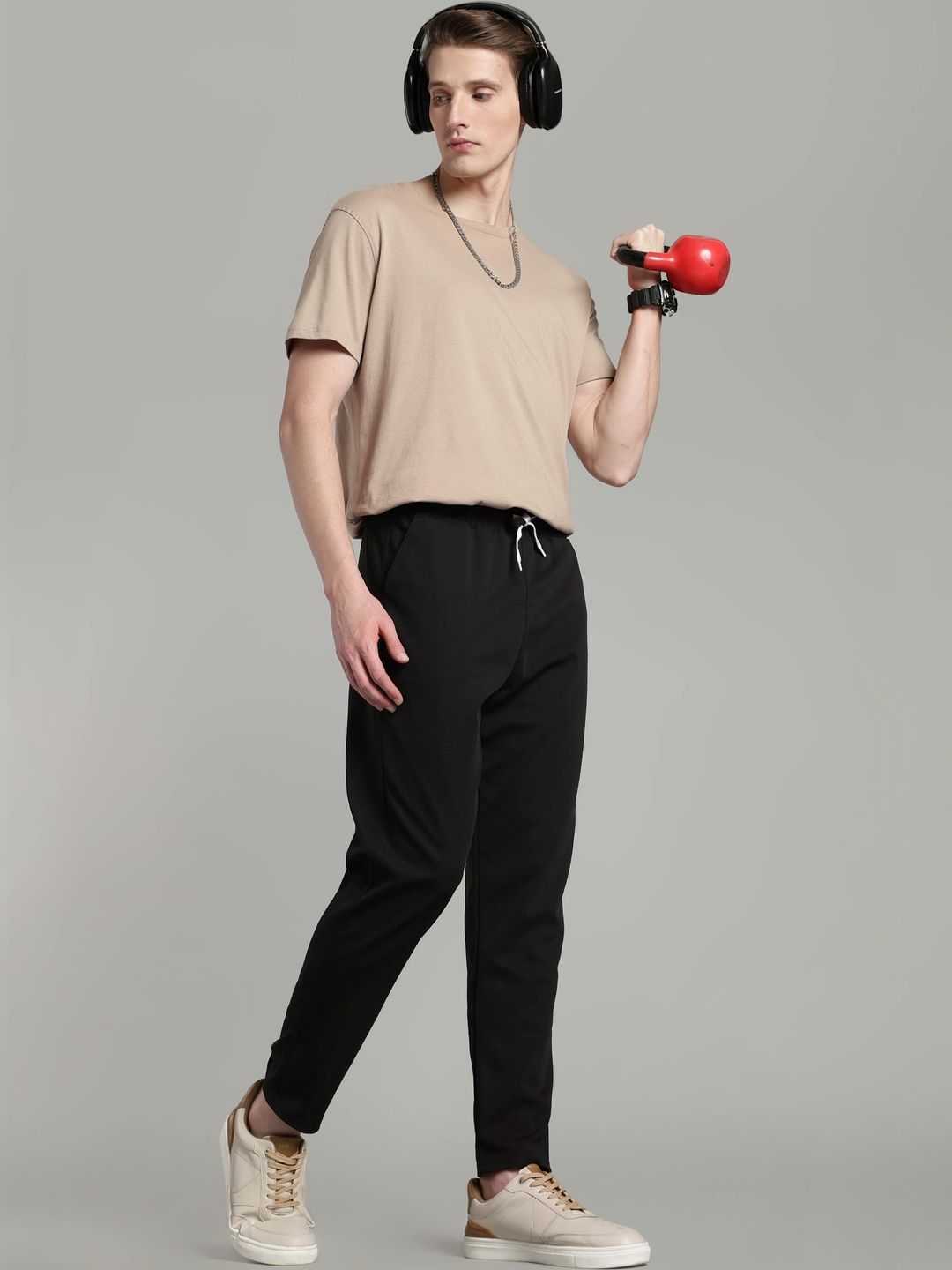 HERE&NOW Men Regular Fit Training Track Pants-picture-28