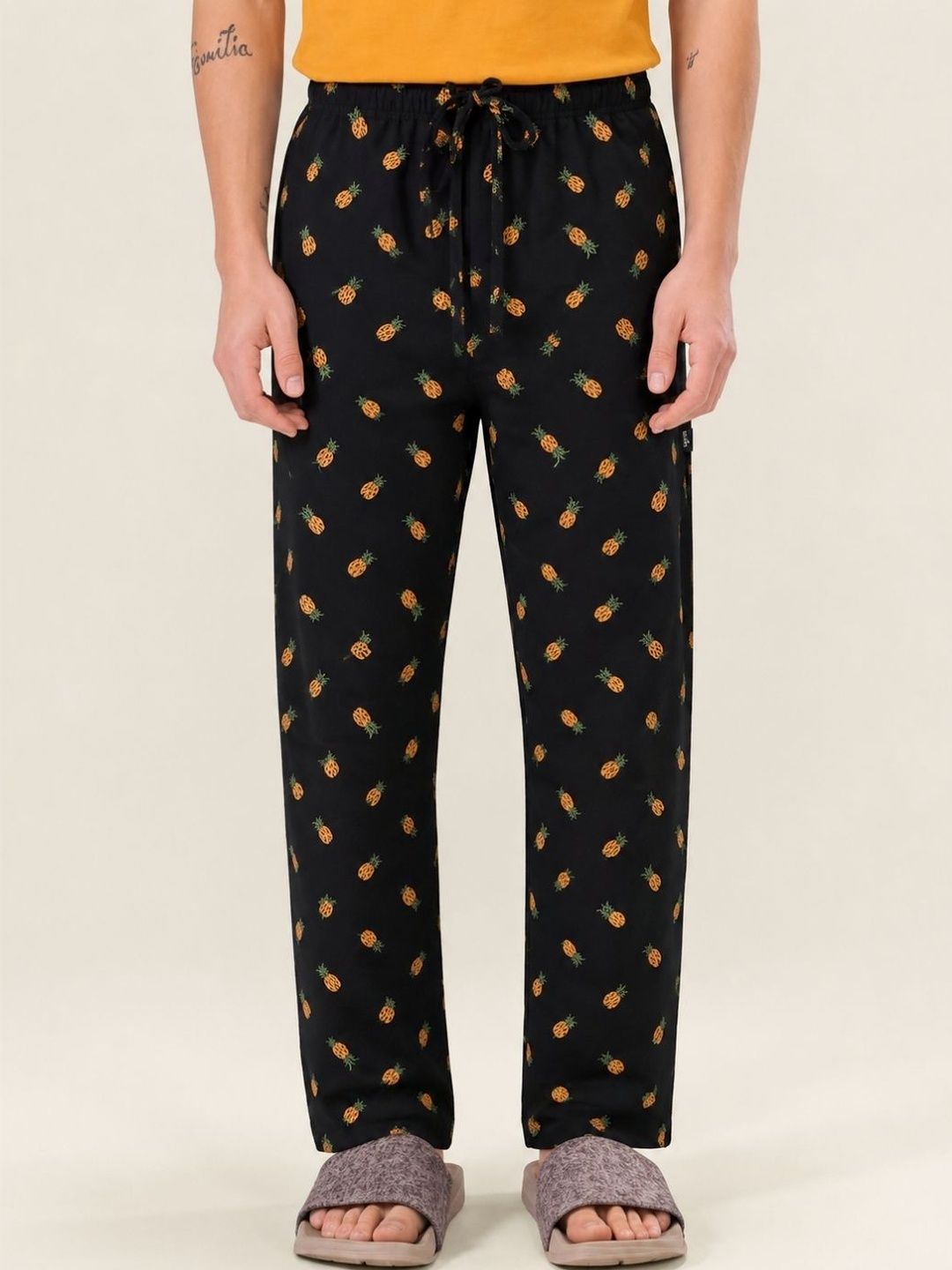 Boxy Crew Mens Printed Cotton Lounge Pants-picture-35
