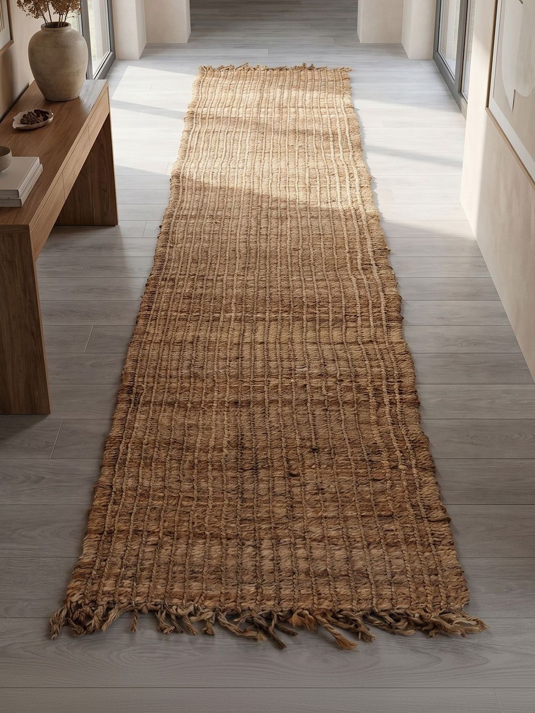 ASTERLANE Brown Solid Handmade Other Carpet-picture-1