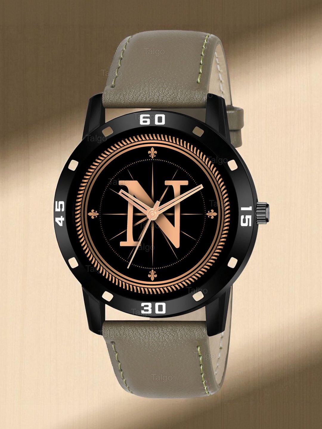 TALGO Men Patterned Dial & Leather Straps Analogue Watch ALPHA-N-AVO-BLK-GRN-L-image-46