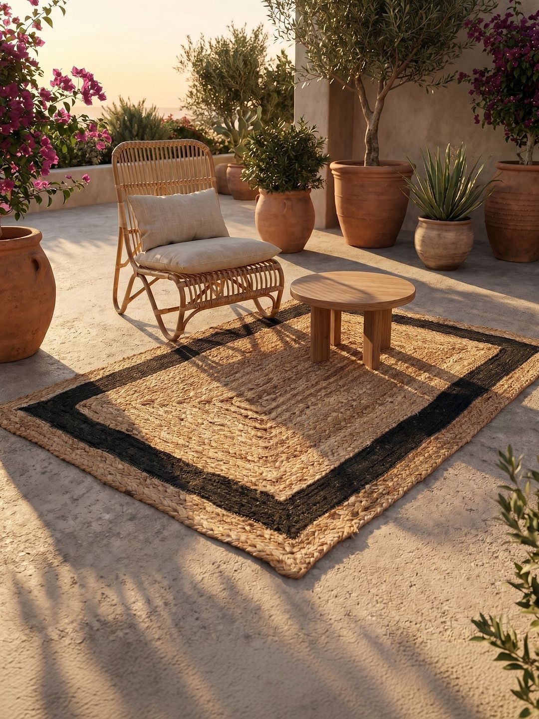 ASTERLANE Brown Colourblocked Handmade Cotton Carpet-picture-39