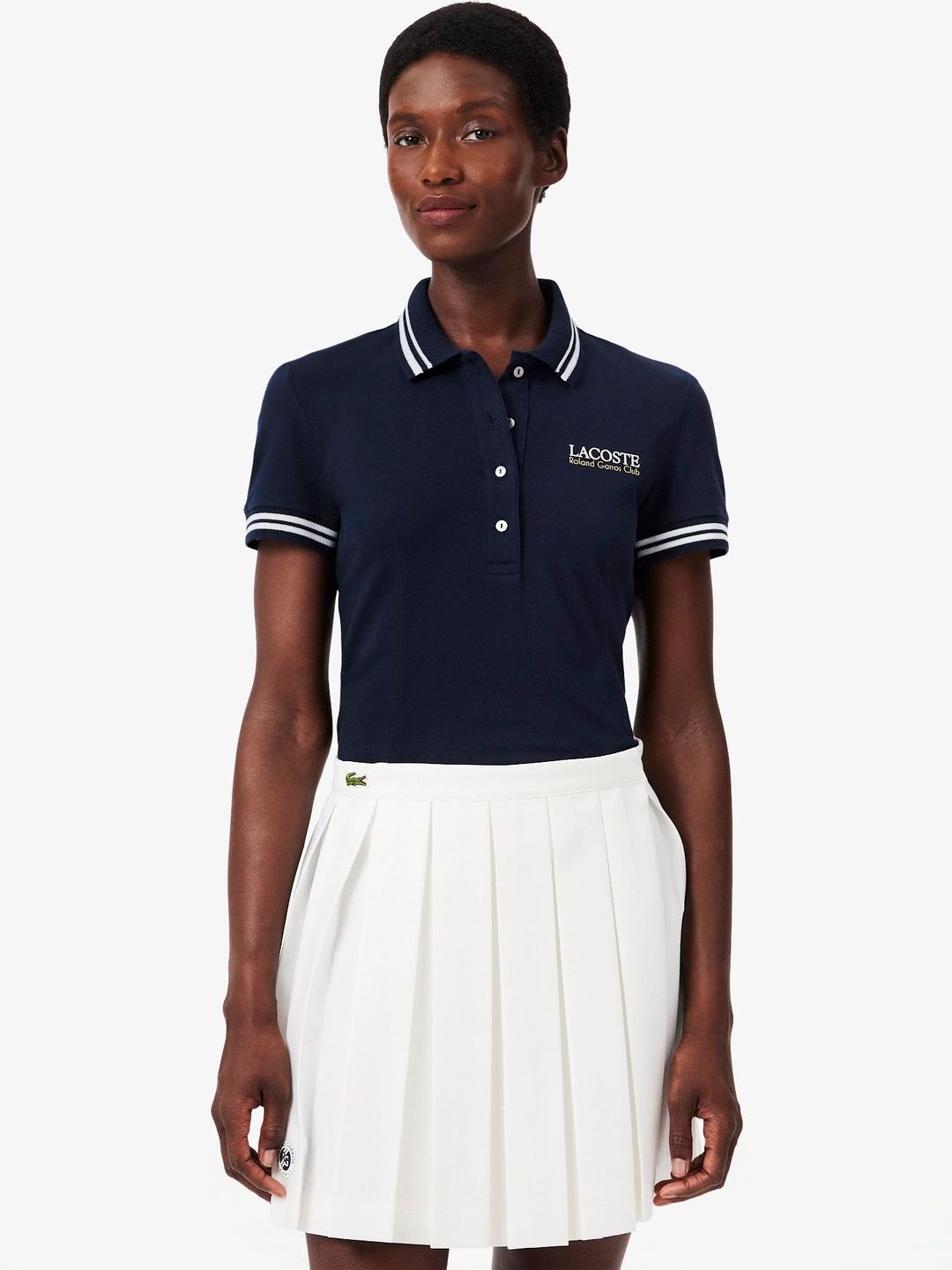 Lacoste Women Typography Polo Collar Slim Fit T-shirt-picture-35
