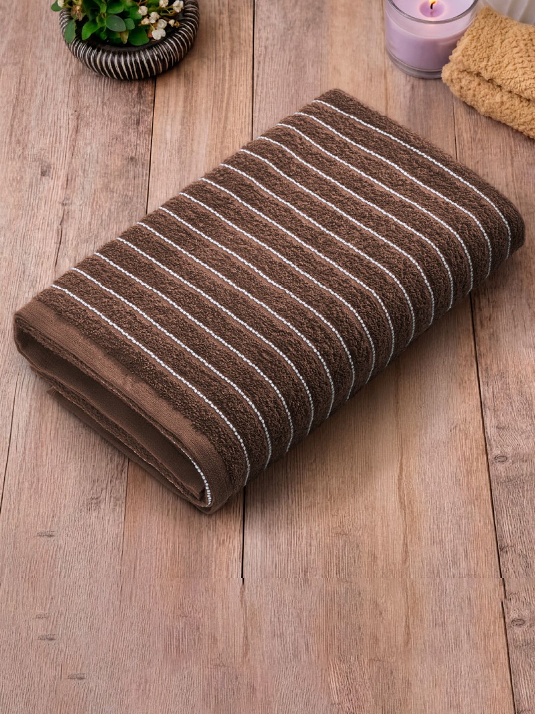 Welspun Brown 1 Cotton 250 GSM Bath Towel-image-24