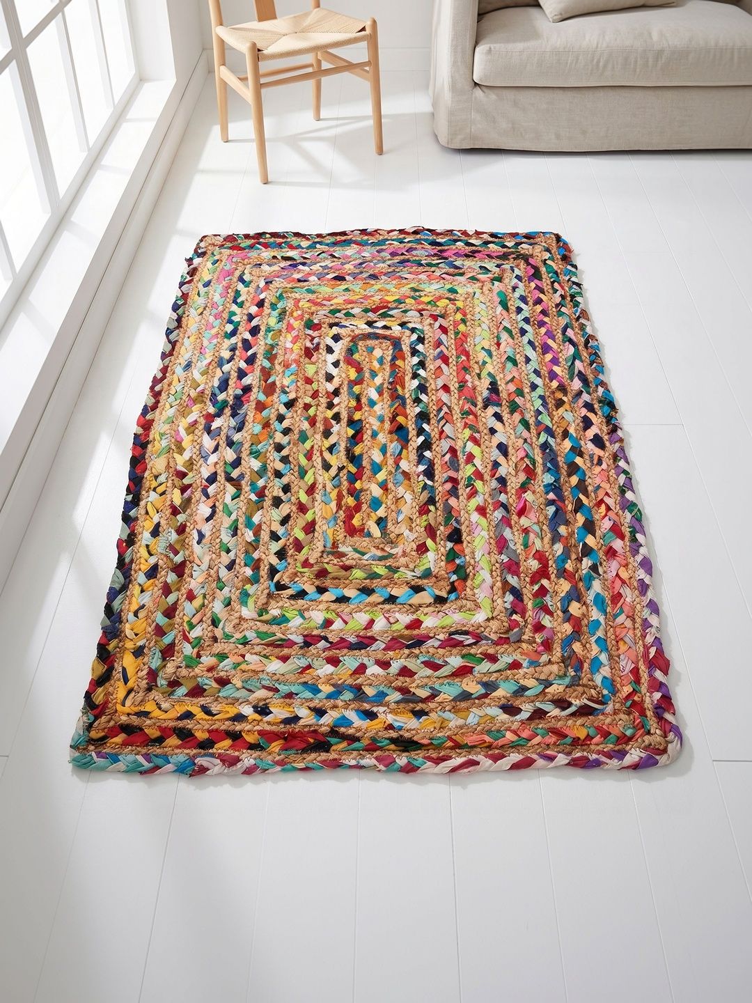 ASTERLANE Brown Solid Handmade Cotton Carpet-picture-28