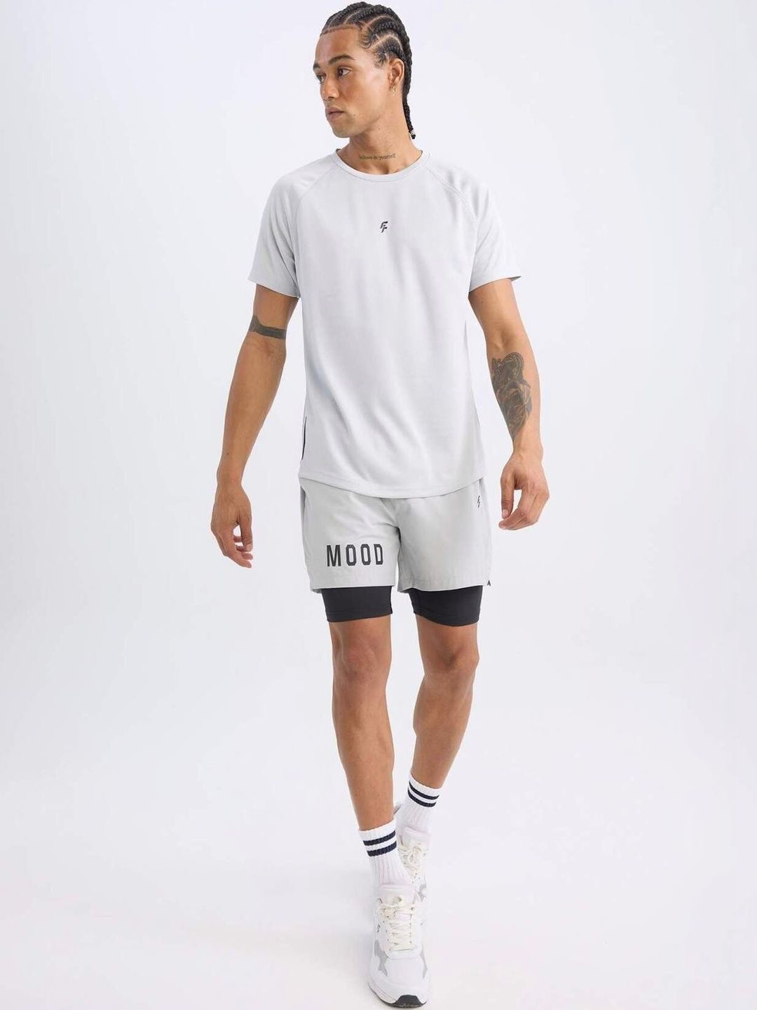DeFacto Men Typography Sports Shorts-picture-36